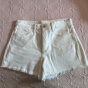 Joe's Jeans White High-Waisted Relaxed Jean Shorts